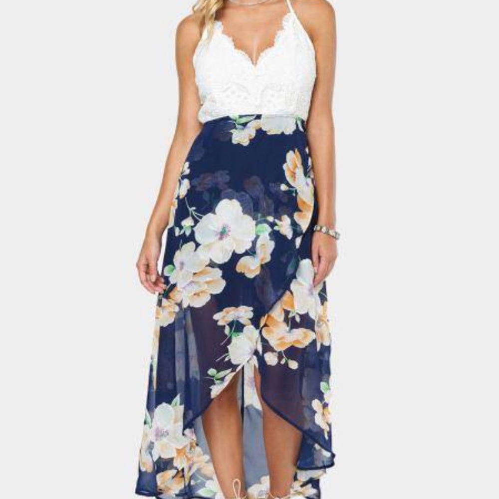 Floral High Low Dress